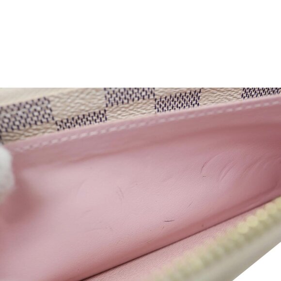 Louis Vuitton  Clemence Damier Azur Wallet Rose Ballerine - Picture 13 of 14